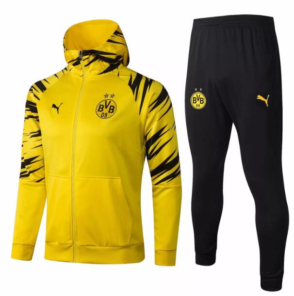 Dortmund Yellow Tracksuits Hoodie Jacket with Pants 2020/21